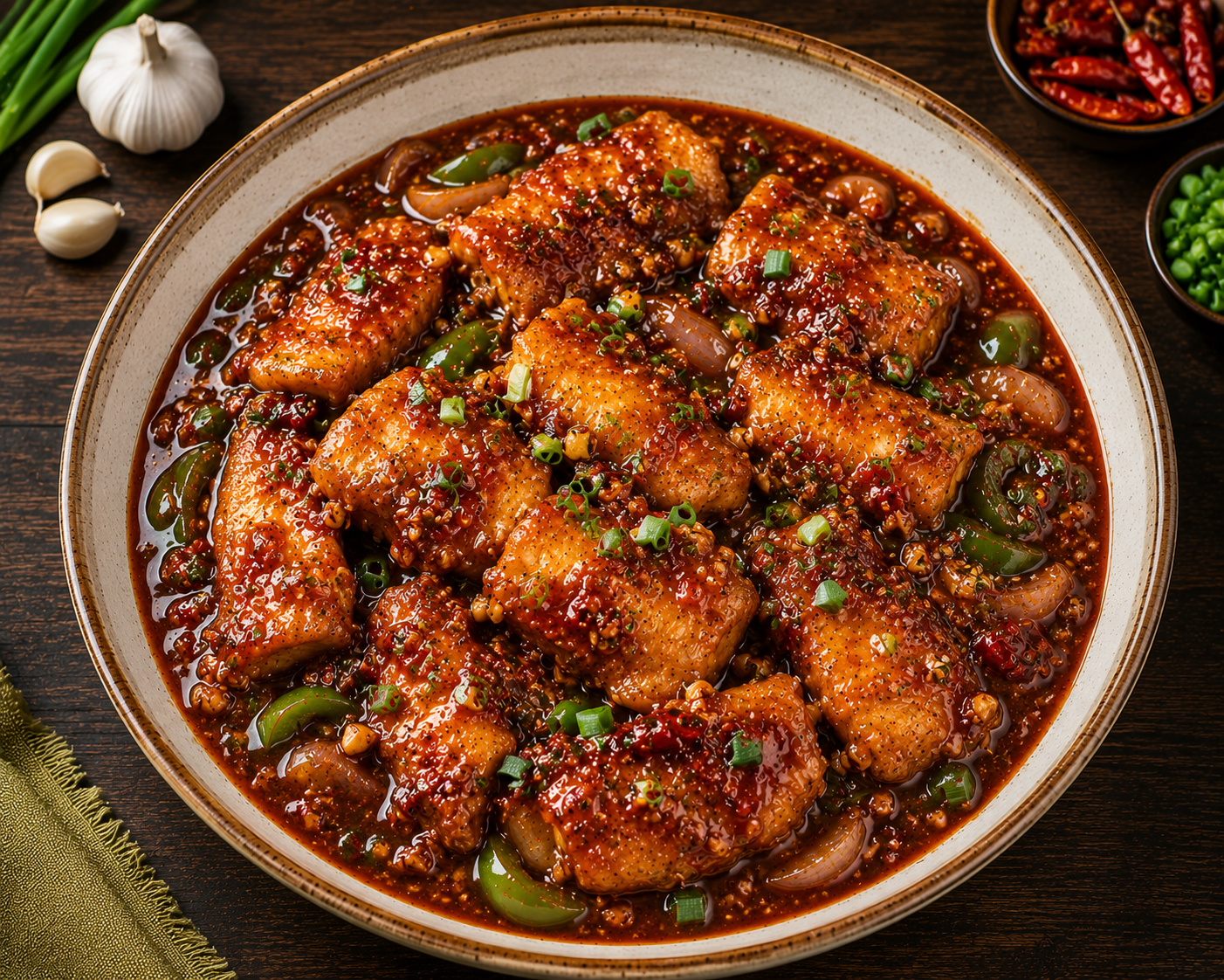 Fish in Schezwan Sauce